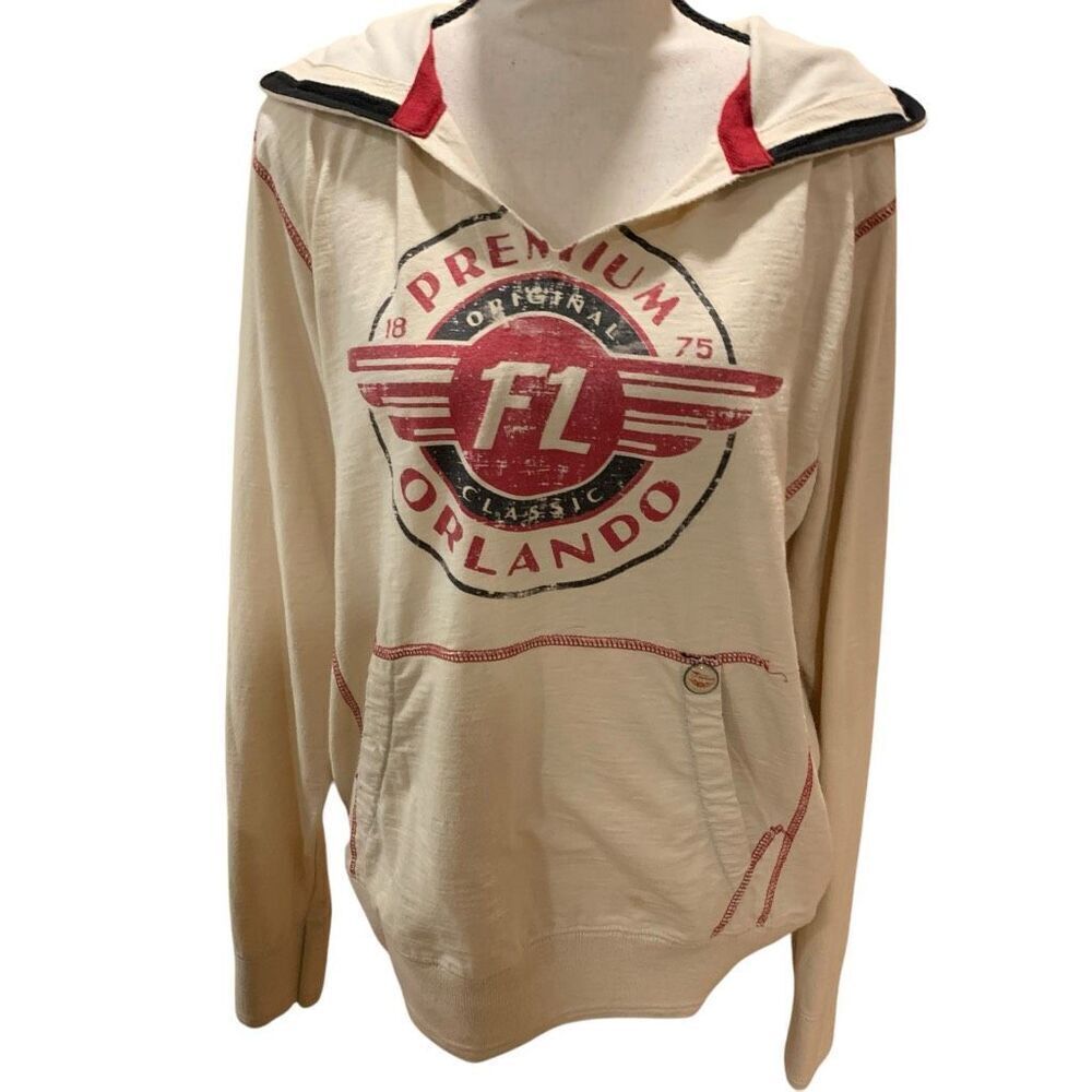 Premium 51 Red Thread Series Orlando, Florida Hoodie Pouch Pocket Wmn Size Small